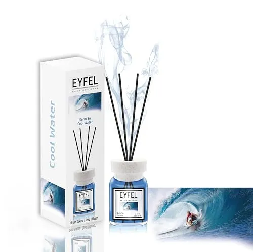 EYFEL Schilfrohrdiffusoren für Zuhause - Cool Water Reed Diffuser Set 119.8 ml Öl Diffusor Sticks, Badezimmer Diffusor, Home Fragrances, Duftstäbchen, Home Decor