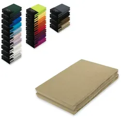 EXKLUSIV HEIMTEXTIL Jersey Spannbettlaken Doppelpack 120 x 200 cm - Spannbetttücher aus 100% Baumwolle, Öko-Tex zertifiziert, mit Rundumgummizug für perfekten Sitz und faltenfreie Oberfläche, geeignet für Matratzenhöhen bis 25 cm.