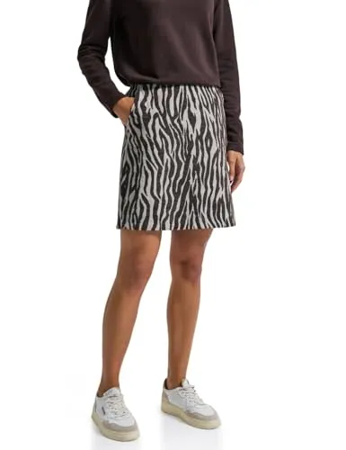 Street One Zebra Jacquard Rock deep Roast Brown 40 in braun von Street One