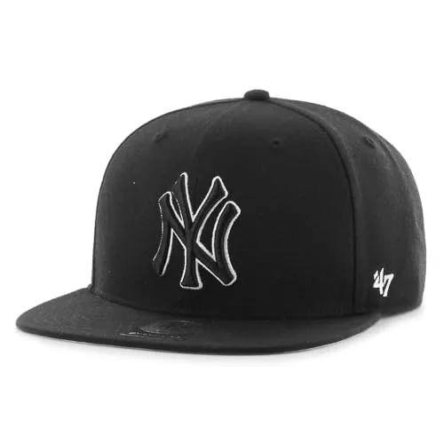 NO SHOT New York Yankees Snapback Cap - Schwarz - Hüte & Mützen, stylische Snapback Cap aus 100% Wolle für sportliche Freizeitlooks, ideal für Sommer und Fans der New York Yankees.