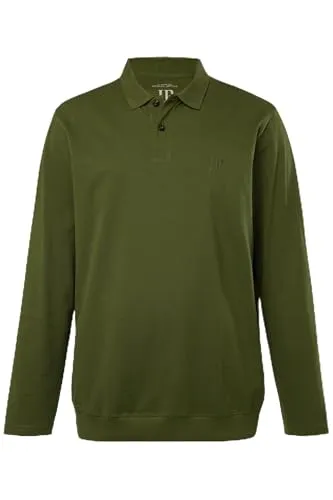 Produktbild JP 1880 Herren große Größen Übergrößen Menswear L-8XL Poloshirt, Basic, Bauchfit, Langarm, Piqué, XXL bis 8 XL oliv 7XL 827115440-7XL