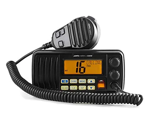 Jopix - JOPIX Marine 3300M Marine Mobilfunksender mit digitalem Selektiver Anruf (DSC) | VHF-Zulassung von DGMM | IP67 | 55 Kanäle | 25W/1W