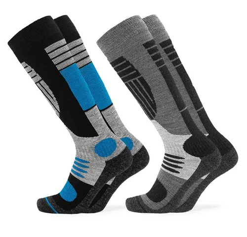 Occulto Herren Skisocken 2er Pack, 4er Pack (Modell: Felix) 2 Paar Blau Schwarz 43-46