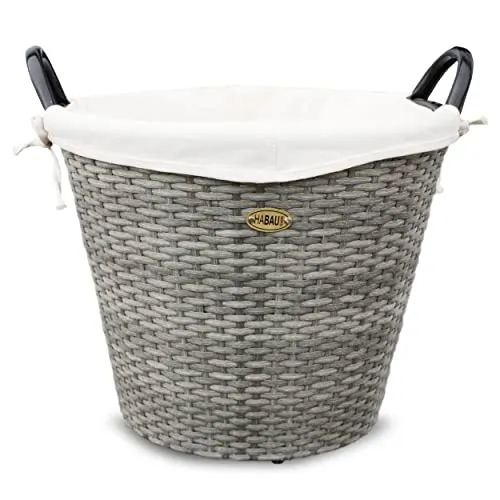 Habau Kaminholzkorb 2725, grau, Kunststoff/Metall von HABAU