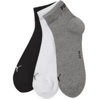 PUMA Sneakersocken mit Logo im 3er-Pack in Weiss, Größe 43/46