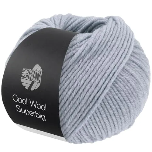 LANA GROSSA Meilenweit Superbig | Pure extrafeine Merinowolle, waschmaschinenfest und filzfrei | Handstrickgarn aus 100% Schurwolle (extrafine) | 50g Wolle zum Stricken% Häkeln | 80m Garn FB 21