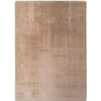 Ayyildiz Teppiche JOY 1400 - Rechteckiger Kurzflorteppich in Beige/Braun - Teppich für Wohnzimmer und Kinderzimmer, maschinell gewebt aus 100% Polyester, mit weicher Oberfläche und pflegeleicht. Ideal für Fußbodenheizung geeignet.
