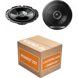 Pioneer TS-G1710F Einbau-Lautsprecher für Peugeot 207 SW - Komplettset mit 2x 16cm Lautsprechern für Peugeot 207 SW (2007-2013). Einfacher Austausch mit Adaptersteckern für klare Höhen und satte Bässe. Ideal für ein verbessertes Klangerlebnis.