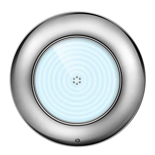 LyLmLe Harz Gefüllt LED Poolbeleuchtung Extra Flach,35W Poolscheinwerfer(Ersetzt 300W Halogenlampen),Aufputzmontage Pool Lampen Edelstahl, 3500lm,140°Abstrahlwinkel,IP68 Wasserdicht,12V AC/DC,6000K