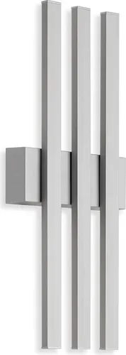 LED Außenwandleuchte Außenlampe 12W IP44 silber Metall-Kunststoff Telefunken