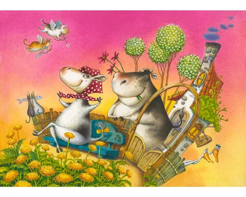 DAVICI Kinder Holzpuzzle - Motiv - Tierische Freundschaft - 65 Teile