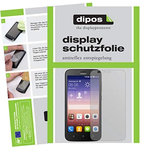 Produktbild dipos I 2X Schutzfolie matt kompatibel mit Huawei Y625 Folie Displayschutzfolie