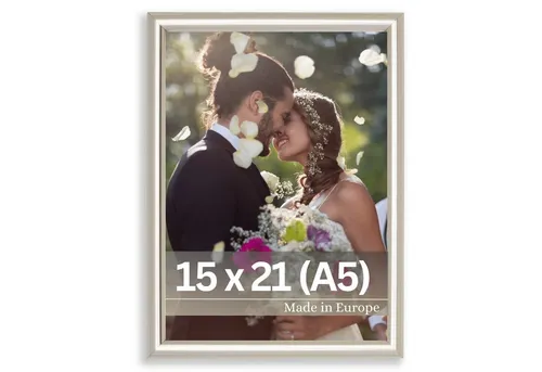 Victor (Zenith) Bilderrahmen David, Bilderrahmen Silber 15x20 cm (A5), Bilderrahmen Art Deco