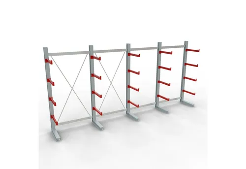 SCHULTE Lagertechnik Schwerlastregal K 3000 Komplettregal, einseitig, 2500 x 5200 x 600 mm, max. Armlast: 360 kg