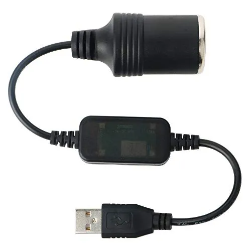 GTIWUNG Kabeladapter USB-A-Stecker auf 12V Zigarettenanzünder Buchse Step Up Kabel Konverter, 5V zu 12V Konverter für Auto Zigarettenanzünder Kamera GPS