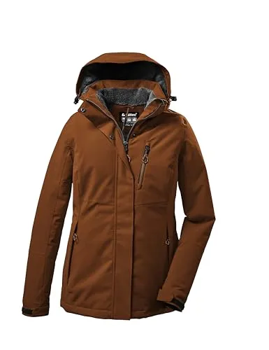killtec Damen Funktionsjacke KOW 140 WMN JCKT - Funktionsjacke für Damen mit 10.000 mm Wassersäule, atmungsaktiv und mit kuscheligem Teddyfleece gefüttert. Ideal für Outdoor-Aktivitäten bei jedem Wetter.