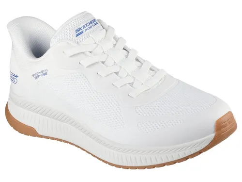 Skechers BOBS SQUAD 4 Slip-On Sneaker – Bequemer Trainingsschuh in Weiß (39 EU) - Stylische Slip-On Sneakers mit Skechers Hands Free Slip-ins® für einfaches Anziehen. Gepolsterte Innensohle mit Memory Foam für hohen Tragekomfort. Ideal für den Alltag.
