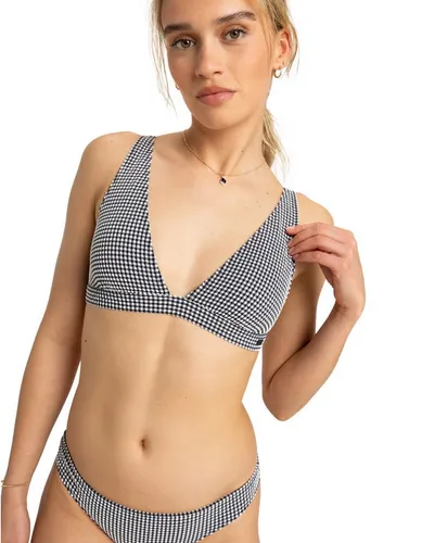 Roxy Triangel-Bikini-Top Gingham schwarz XS - Stylisches Triangel-Bikini-Top in Gingham schwarz, ohne Bügel für optimalen Tragekomfort, perfekt für den Strand oder Pool.