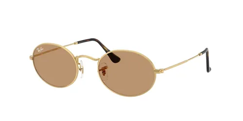 Ray - Ban Sonnenbrillen RB3547 OVAL  001/53 Gold Braun Männer Frauen