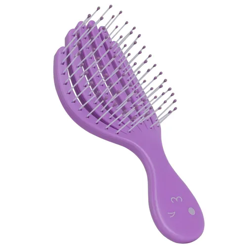 Ninabella Haarbürste Haarbürsten Locken lange Haare - Hair Brush - Kinderhaarbürste Lila, 1-tlg., Haarbürste ohne Ziepen für Kinder - Entwirrbürste - Detangler Bürste
