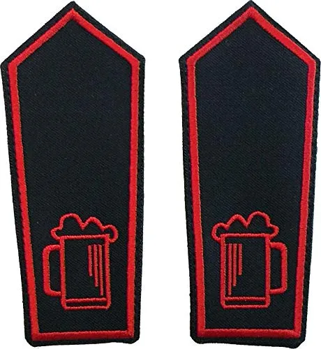 Dienstgrad-Schulterklappen NRW Spezial ohne Knöpfe: Getränkewart (rot/rot)