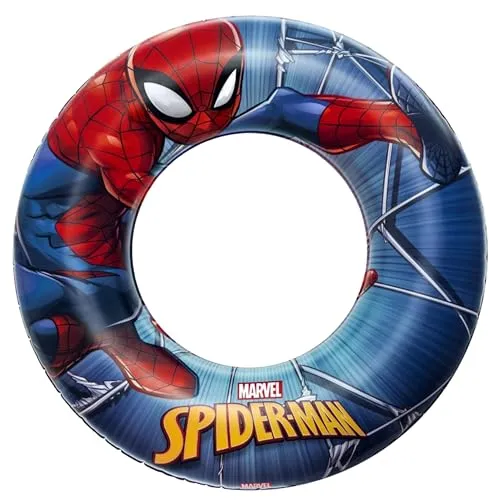 Marvel Spider Man Schwimmreifen für den Strand, aufblasbares Rad, Ponton für Kinderpools 56 cm (Spider-Man)