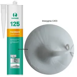 Ramsauer 125 Handwerk linseygrau C433 1K Silikon Dichtstoff 310ml Kartusche