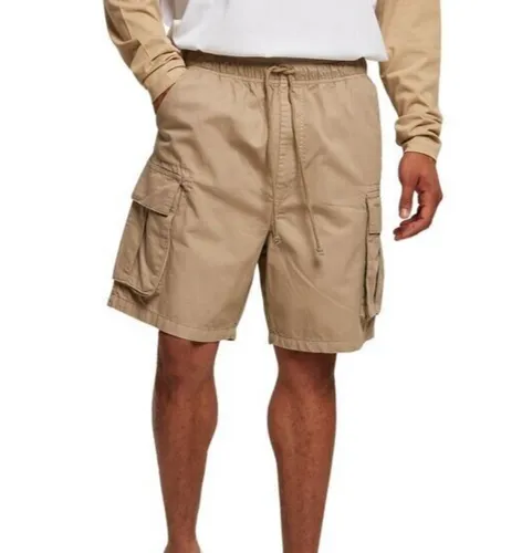 Urban Classics Herren Short Cargo Shorts - Herren-Stoffhosen mit sechs praktischen Taschen, elastischem Bund und bequemer Passform aus 100% Baumwolle – ideal für aktive Tage.
