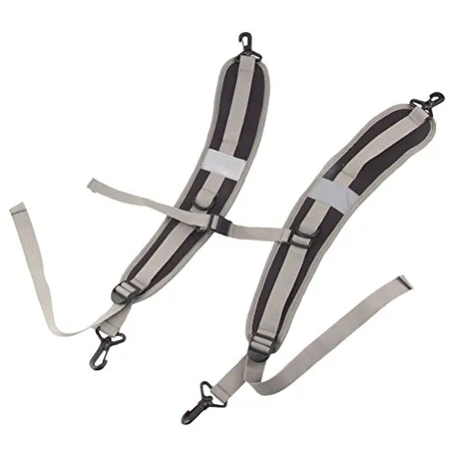 ?LUOEM Verstellbarer Tragegurt mit Polsterung wasserdichte Schulterriemen für Damen und Herren Universal Einsatz bei Taschen Rucksäcken und Koffern in Schwarz
