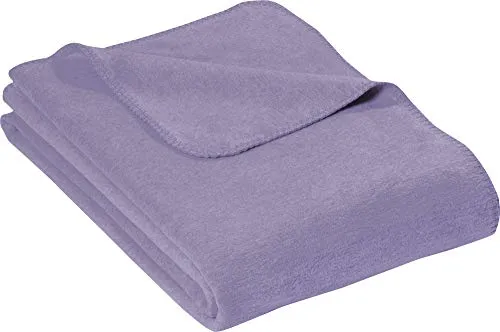 Erwin Müller Wohndecke Brescia Uni Flieder 100x150 cm - Tagesdecken mit schmuseweichem Flor, ideal für kalte Nächte. Die atmungsaktive Baumwolle sorgt für mollige Wärme und passt perfekt in jedes Interieur.