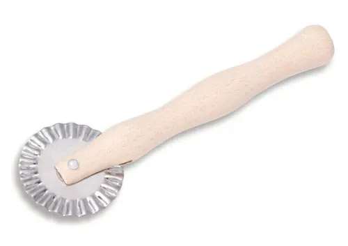 Teigrädchen Teigrad Teigausstecher Holzgriff Holz Metall Rädchen 17cm Ausstecher