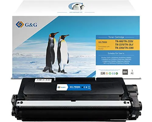 G&G Toner kompatibel zu Brother TN-2320 Schwarz - Toner für Brother Drucker, bietet eine hohe Seitenreichweite von 2600 Seiten und garantiert eine erstklassige Druckqualität.