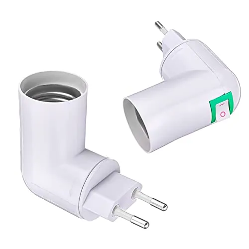 DYOUen E27 Lampenfassung 360° mit Schalter und EU-Stecker