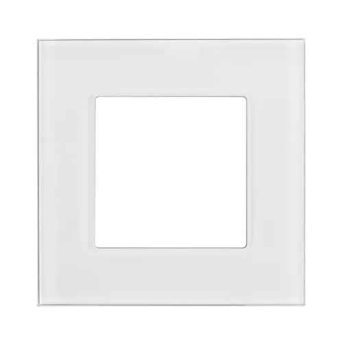Maclean MCE730W Glasrahmen Panel 86x86mm für Steckdose Modulare Wandsteckdose Unterputzdose Wanddose Einbaudose Unterputz Montage (Glasrahmen für Steckdose, Weiß)