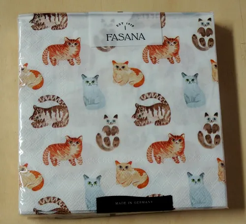 Servietten niedliche Katzen 1 Packung OVP Motivservietten Tiere cats fasana 20