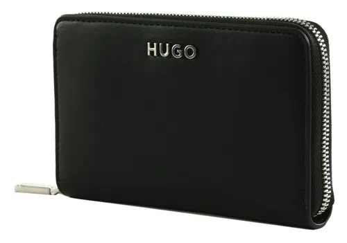 HUGO Damen Portemonnaie 'Mel' in Black - Geldbörse mit praktischer Aufteilung für Scheine und Karten, hochwertige Verarbeitung und stilvolle Label-Applikation für den eleganten Alltag.
