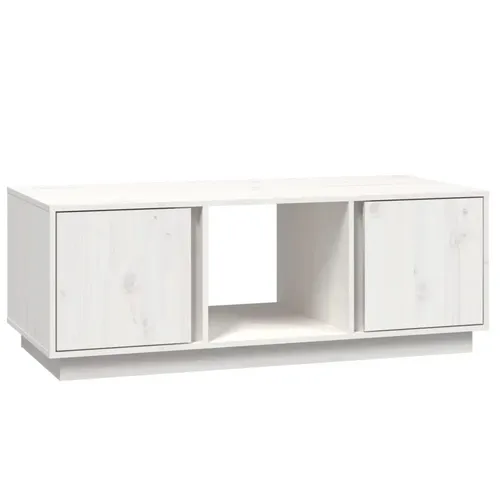 Furnicato Couchtisch Weiß 110x50x40 cm aus Kiefernholz