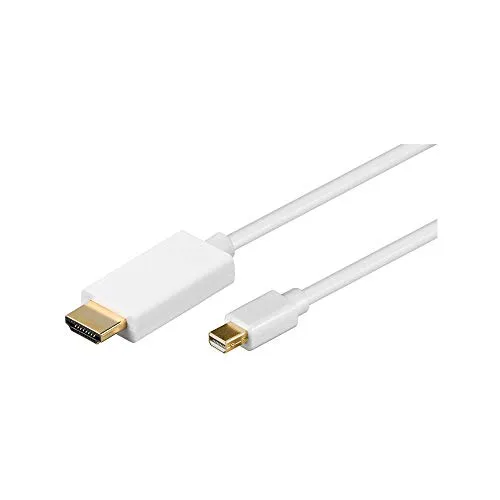 Goobay 52860 Mini DisplayPort/HDMI Adapterkabel 1.2, Vergoldet - Mini DisplayPort-Stecker > HDMI-Stecker (Typ A)