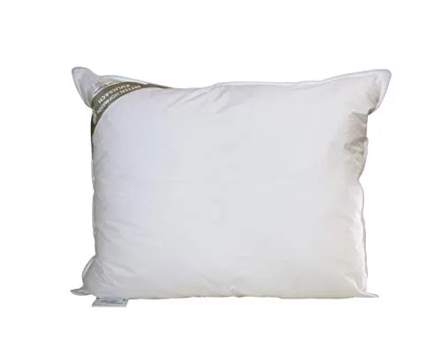 Hofmann Franken Kopfkissen 50x60 cm - Kissen für Rückenschläfer und Seitenschläfer, gefüllt mit 15% Daunen für optimalen Komfort. Bezug aus 100% Baumwolle, waschbar bis 60°C, ideal für Hausstauballergiker.
