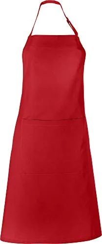 REDBEST Koch-Schürze, Küchenschürze Seattle, 100% Baumwolle in rot von REDBEST
