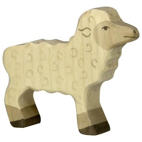 HOLZTIGER Lamm, stehend, 80076 Schaf für Krippe, Krippenfigur