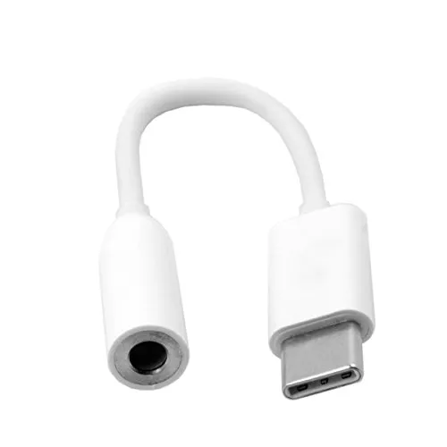 conecto CC20173 Kopfhörer Adapter-Kabel USB 3.1-Stecker Typ C / 4-polige TRRS auf Klinke-Buchse, 3,5 mm Weiß, 1 STK