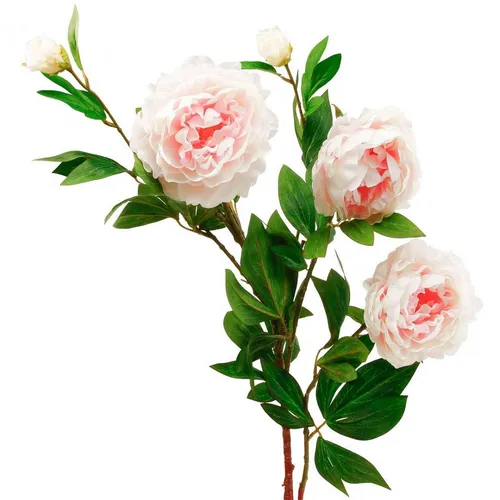 Seidenblume Pfingstrose Künstlich Hellrosa Weiß 135cm - Wunderschöne Kunstblume für Hochzeiten und Deko, pflegeleicht und langlebig, bietet einen eleganten Akzent in jedem Raum.