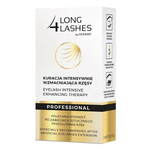 Long4Lashes Professional Intensivkur für Wimpern 3ml - Augenkonturenpads zur gezielten Pflege und Stärkung der Wimpern, für einen glamourösen Look.