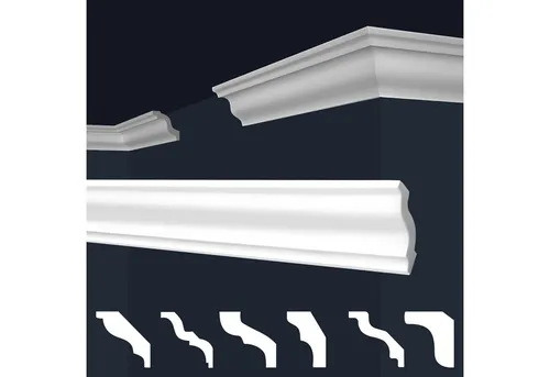 marbet design Stuckleiste E-5, 40 Meter in weiß von Marbet Design