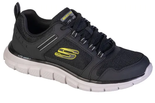 Skechers Track Knockhill Schwarz BKLM EU 47,5 - Halbschuhe für Herren mit superweichem Memory Foam für optimalen Laufkomfort, flexible und rutschhemmende Sohle, ideal für lässigen Streetstyle.
