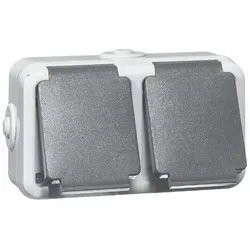 Peha Steckdose SCHUKO 2fach, grau von PEHA