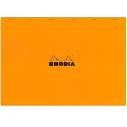 Rhodia No.38 A3+ Gehefter Notizblock - 80 Blatt kariert in Orange - Blöcke & Formulare, ideal für kreative Notizen und Skizzen mit hochwertigem 80g Papier.