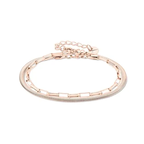 Tamaris Armband TS-0044-BB - Elegantes Edelstahl-Armband in roségold, 22 cm lang mit Karabinerverschluss. Ideal als Geschenk, verpackt in einem stilvollen Tamaris Stoffbeutel.