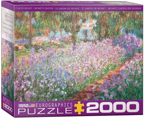 Puzzle 2000 Teile Puzzle - Puzzle - Claude Monet - Garten bei Giverny, Puzzleteile